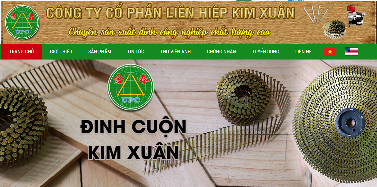 Website Công ty Cổ phần Liên Hiệp Kim Xuân